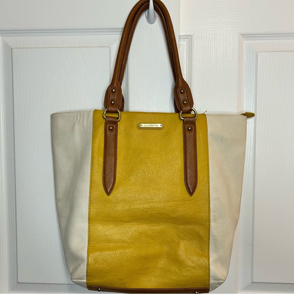 Liz Claiborne Faux Leather Tote Bag